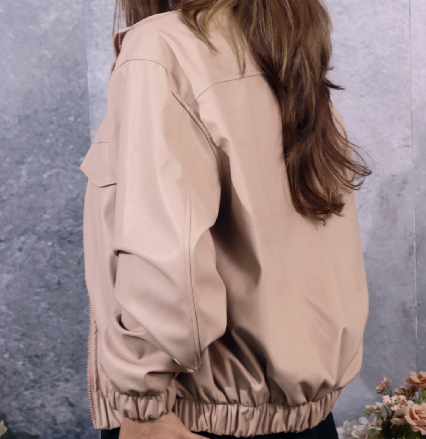 JACKET OVERSIZE SIN BOLSILLO DELANTERO