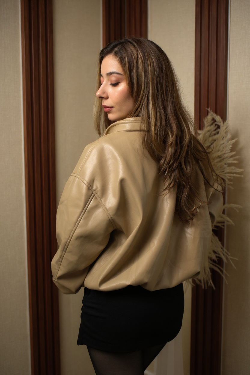 JACKET OVERSIZE CON BOLSILLO DELANTERO